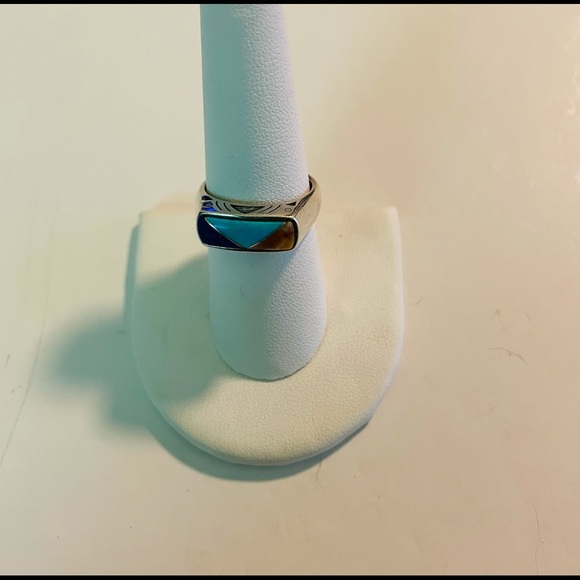 Jewelry - Sterling Silver Turquoise, Lapis, Coral SW Ring